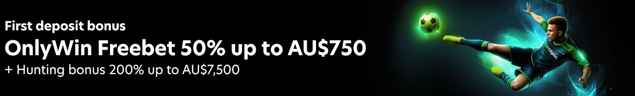 OnlyWin Freebet 50% up to AU$750